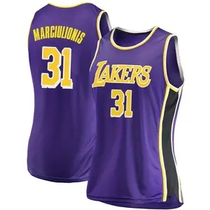 Los Angeles Lakers Swingman Purple Augustas Marciulionis 2018/19 Jersey - Statement Edition - Women's