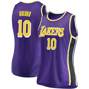 Los Angeles Lakers Swingman Purple Christian Koloko 2018/19 Jersey - Statement Edition - Women's