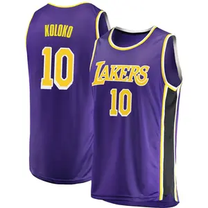 Los Angeles Lakers Swingman Purple Christian Koloko 2018/19 Jersey - Statement Edition - Youth