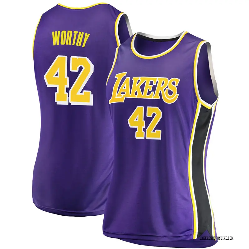 Los Angeles Lakers Swingman Purple James Worthy 2018/19 Jersey - Statement Edition - Women's