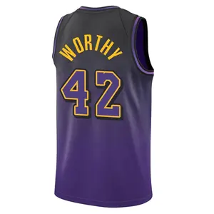 Los Angeles Lakers Swingman Purple James Worthy 2024/25 City Edition Jersey - Men's