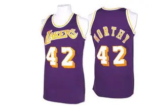 Los Angeles Lakers Swingman Purple James Worthy Throwback Jersey - Men's