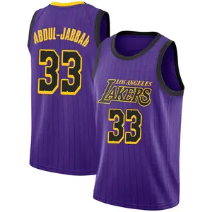 Los Angeles Lakers Swingman Purple Kareem Abdul-Jabbar 2018/19 Jersey - City Edition - Youth