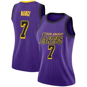 Los Angeles Lakers Swingman Purple Larry Nance 2018/19 Jersey - City Edition - Women's