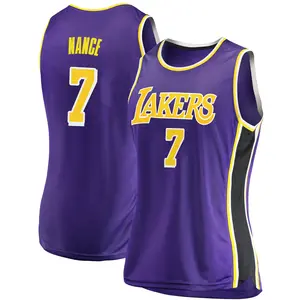 Los Angeles Lakers Swingman Purple Larry Nance 2018/19 Jersey - Statement Edition - Women's