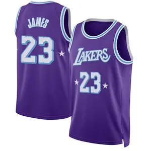 Los Angeles Lakers Swingman Purple LeBron James 2021/22 City Edition Jersey - Youth