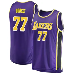 Los Angeles Lakers Swingman Purple Luka Doncic 2018/19 Jersey - Statement Edition - Men's