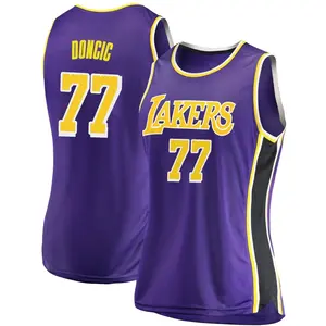 Los Angeles Lakers Swingman Purple Luka Doncic 2018/19 Jersey - Statement Edition - Women's