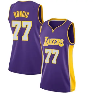 Los Angeles Lakers Swingman Purple Luka Doncic Jersey - Statement Edition - Women's