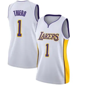 Los Angeles Lakers Swingman White Adou Thiero Jersey - Association Edition - Women's