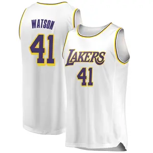 Los Angeles Lakers Swingman White Anton Watson 2018/19 Jersey - Association Edition - Youth