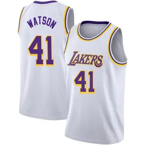 Los Angeles Lakers Swingman White Anton Watson 2020/21 Jersey - Association Edition - Youth