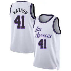 Los Angeles Lakers Swingman White Anton Watson 2022/23 City Edition Jersey - Youth