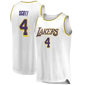 Los Angeles Lakers Swingman White Byron Scott 2018/19 Jersey - Association Edition - Men's