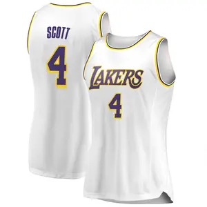 Los Angeles Lakers Swingman White Byron Scott 2018/19 Jersey - Association Edition - Women's