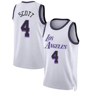 Los Angeles Lakers Swingman White Byron Scott 2022/23 City Edition Jersey - Youth