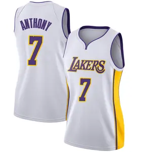 Los Angeles Lakers Swingman White Carmelo Anthony Jersey - Association Edition - Women's