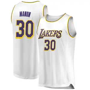 Los Angeles Lakers Swingman White Chris Manon 2018/19 Jersey - Association Edition - Men's