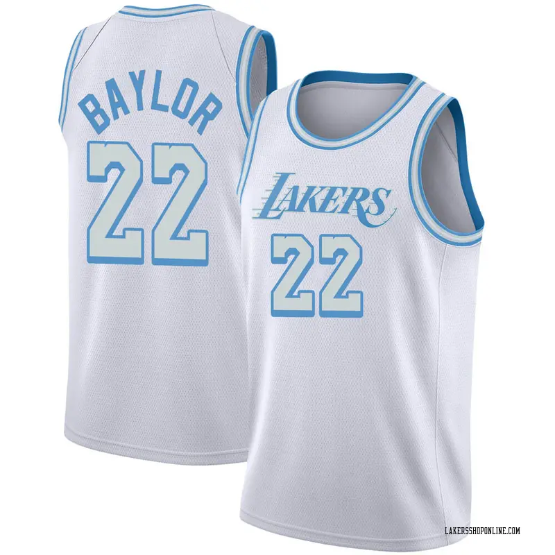 Los Angeles Lakers Swingman White Elgin Baylor 2020/21 Jersey - City Edition - Youth
