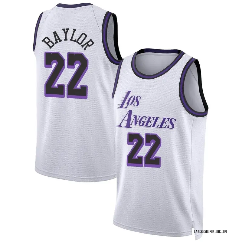 Los Angeles Lakers Swingman White Elgin Baylor 2022/23 City Edition Jersey - Youth
