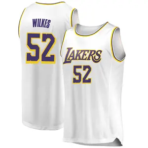 Los Angeles Lakers Swingman White Jamaal Wilkes 2018/19 Jersey - Association Edition - Youth