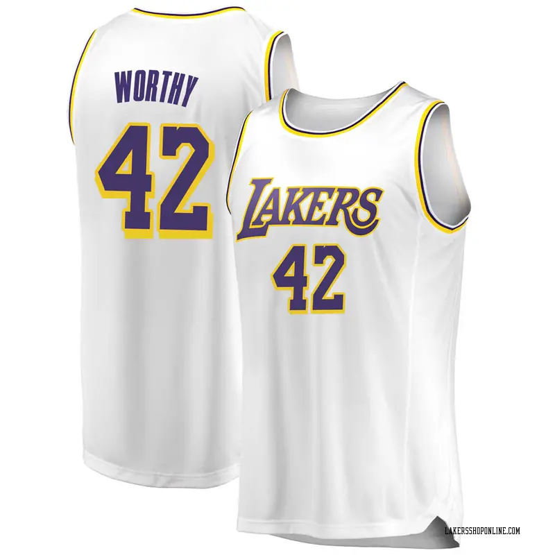 Los Angeles Lakers Swingman White James Worthy 2018/19 Jersey - Association Edition - Youth