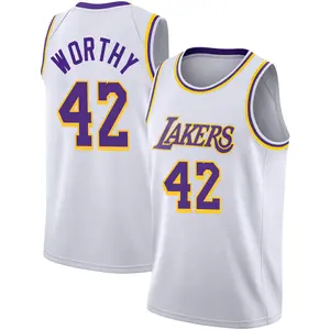Los Angeles Lakers Swingman White James Worthy 2020/21 Jersey - Association Edition - Men's