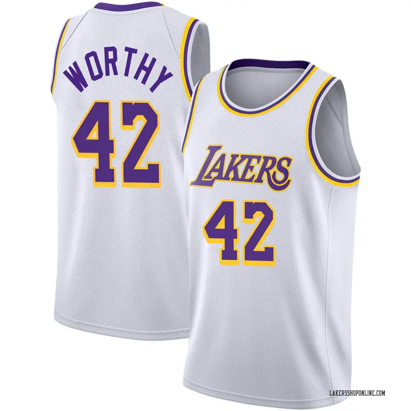 Los Angeles Lakers Swingman White James Worthy 2020/21 Jersey - Association Edition - Youth