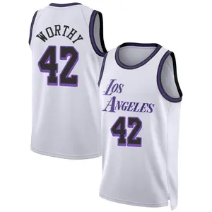 Los Angeles Lakers Swingman White James Worthy 2022/23 City Edition Jersey - Youth
