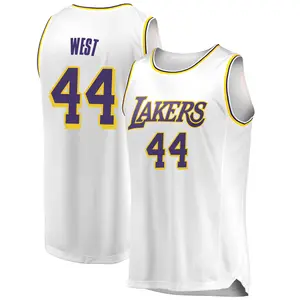 Los Angeles Lakers Swingman White Jerry West 2018/19 Jersey - Association Edition - Men's