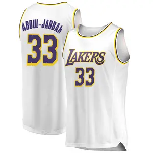 Los Angeles Lakers Swingman White Kareem Abdul-Jabbar 2018/19 Jersey - Association Edition - Men's