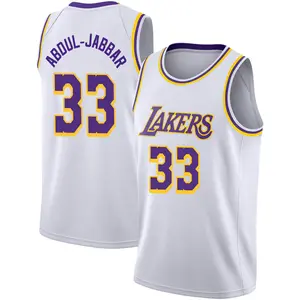 Los Angeles Lakers Swingman White Kareem Abdul-Jabbar 2020/21 Jersey - Association Edition - Men's