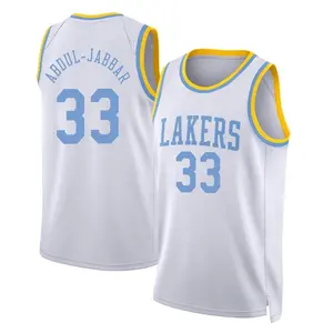 Los Angeles Lakers Swingman White Kareem Abdul-Jabbar Classic Edition 2022/23 Jersey - Men's