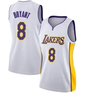 Los Angeles Lakers Swingman White Kobe Bryant Jersey - Association Edition - Women's
