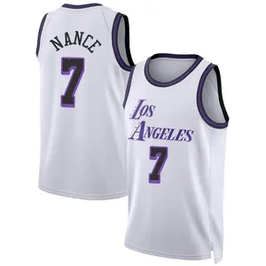 Los Angeles Lakers Swingman White Larry Nance 2022/23 City Edition Jersey - Men's