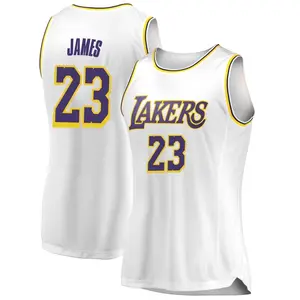 Los Angeles Lakers Swingman White LeBron James 2018/19 Jersey - Association Edition - Women's