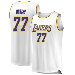 Los Angeles Lakers Swingman White Luka Doncic 2018/19 Jersey - Association Edition - Men's