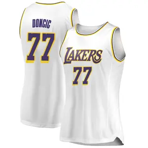Los Angeles Lakers Swingman White Luka Doncic 2018/19 Jersey - Association Edition - Women's