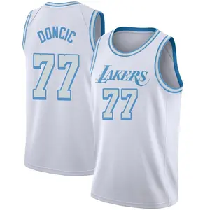 Los Angeles Lakers Swingman White Luka Doncic 2020/21 Jersey - City Edition - Youth