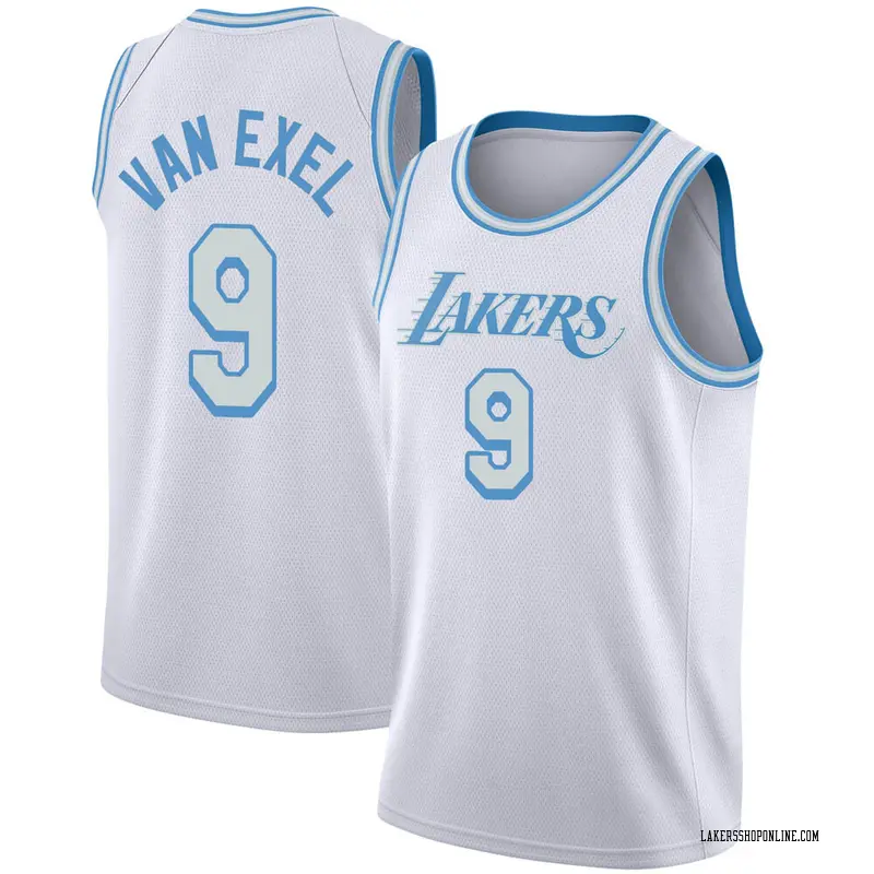 Los Angeles Lakers Swingman White Nick Van Exel 2020/21 Jersey - City Edition - Youth