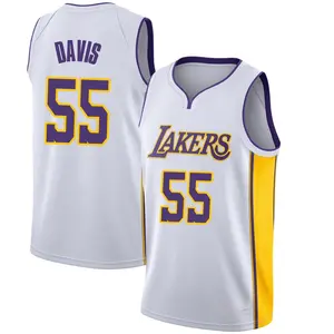 Los Angeles Lakers Swingman White RJ Davis Jersey - Association Edition - Men's