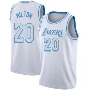 Los Angeles Lakers Swingman White Shake Milton 2020/21 Jersey - City Edition - Youth