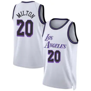 Los Angeles Lakers Swingman White Shake Milton 2022/23 City Edition Jersey - Youth