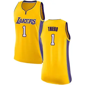 Los Angeles Lakers Swingman Yellow Adou Thiero Jersey - Icon Edition - Women's