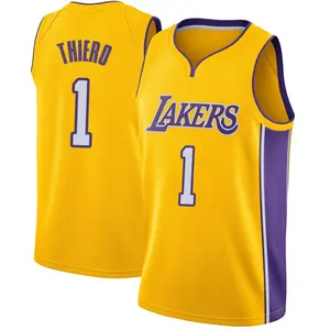 Los Angeles Lakers Swingman Yellow Adou Thiero Jersey - Icon Edition - Youth