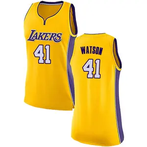 Los Angeles Lakers Swingman Yellow Anton Watson Jersey - Icon Edition - Women's