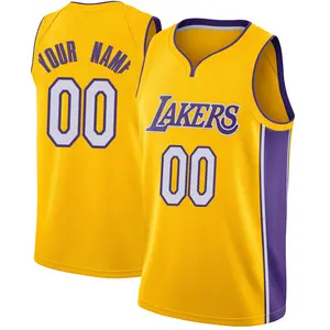 Los Angeles Lakers Swingman Yellow Custom Jersey - Icon Edition - Men's