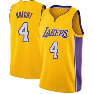 Los Angeles Lakers Swingman Yellow Dalton Knecht Jersey - Icon Edition - Men's