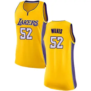 Los Angeles Lakers Swingman Yellow Jamaal Wilkes Jersey - Icon Edition - Women's