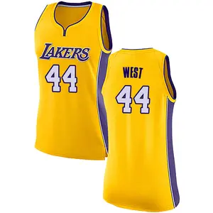 Los Angeles Lakers Swingman Yellow Jerry West Jersey - Icon Edition - Women's
